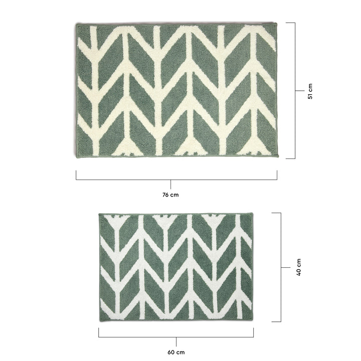 Microfibre Sage Green Bathmat (Pack of 1)