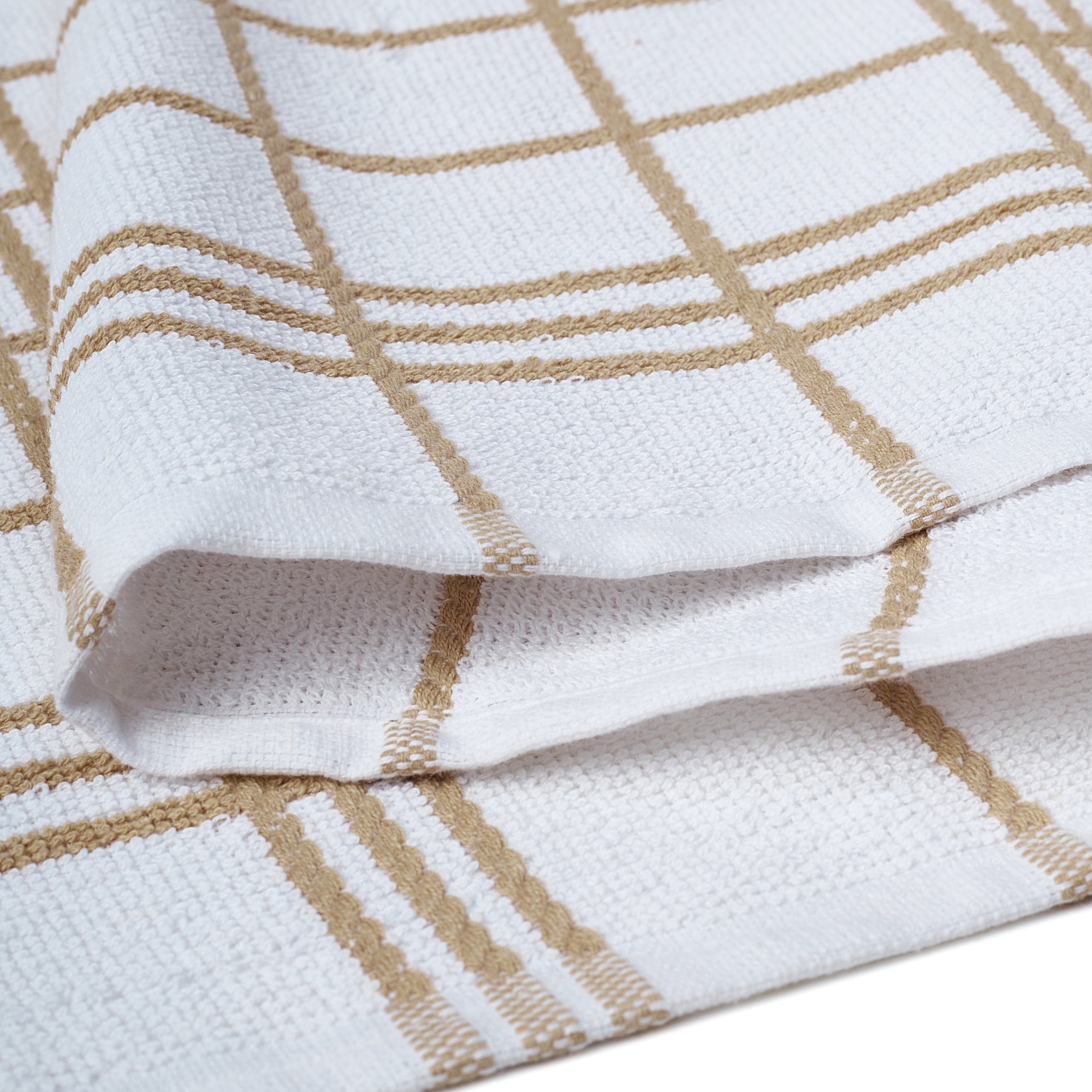 Cotton Beige Terry Kitchen Towel (Pack of 4)