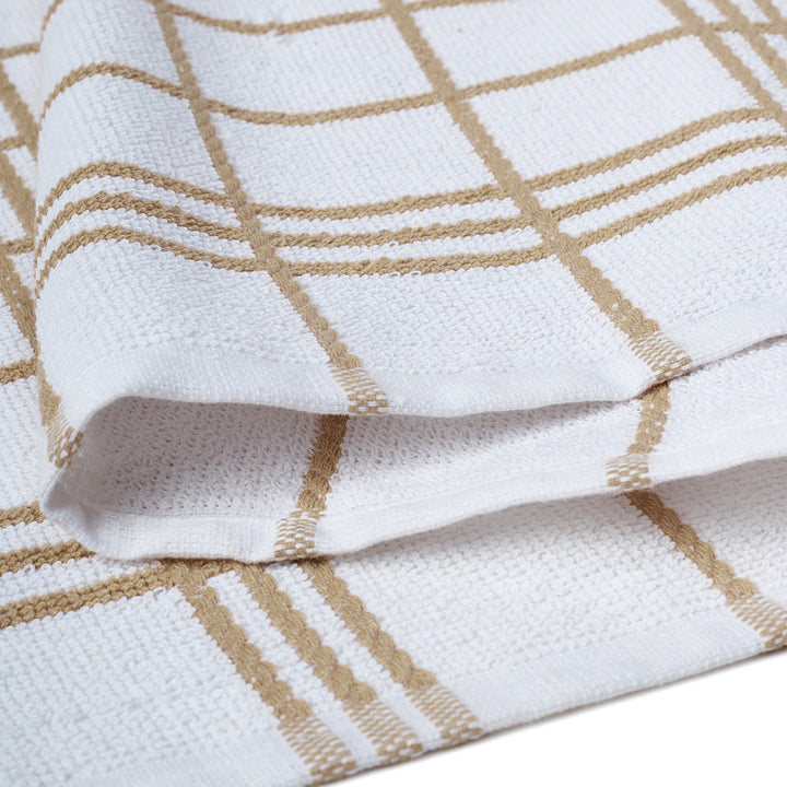 Cotton Beige Terry Kitchen Towel (Pack of 4)