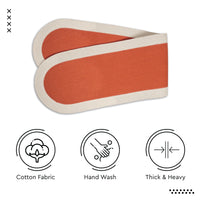 Cotton Coral & Off White Table Runner (Pack of 1)