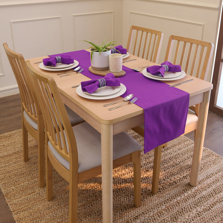 Cotton Purple Table Napkins (Pack of 6)