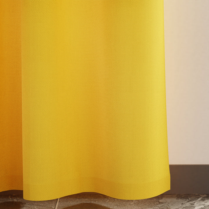 Canvas Sunbeam Yellow Curtain (Pack of 1)