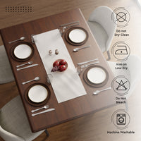 Spun Polyester White Table Runner (Pack of 1)