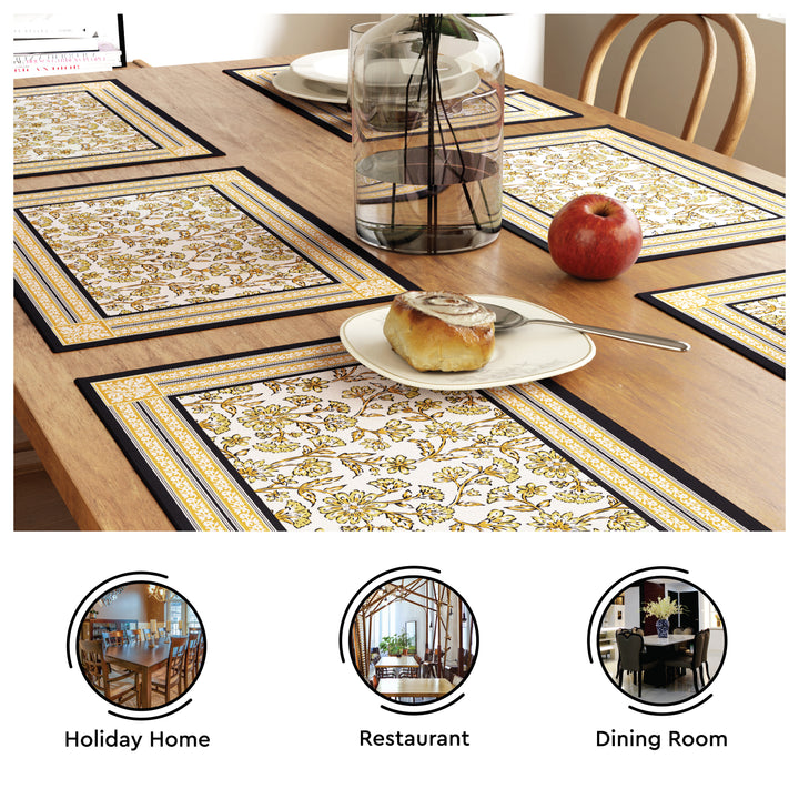 Cotton Yellow-02 Placemat (Pack of 6)