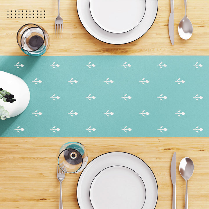 Blackout Buti Teal Table Runner (Pack of 1)