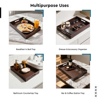 Leather Copper Leather Serving Tray