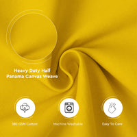 Mercerised Cotton Canvas Fabric, 100x150 cm Wide | Sold by the Metre, Cut to Length | Fabric For Cushions, Sofa Covers, Light Upholstery, Embroidery, Dress Material