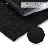 Quilted Velvet Black Table Runner