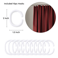 Polyester Maroon Shower Curtain (Pack of 1)