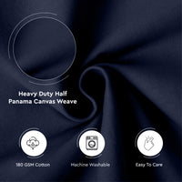 Mercerised Cotton Canvas Fabric, 100x150 cm Wide | Sold by the Metre, Cut to Length | Fabric For Cushions, Sofa Covers, Light Upholstery, Embroidery, Dress Material