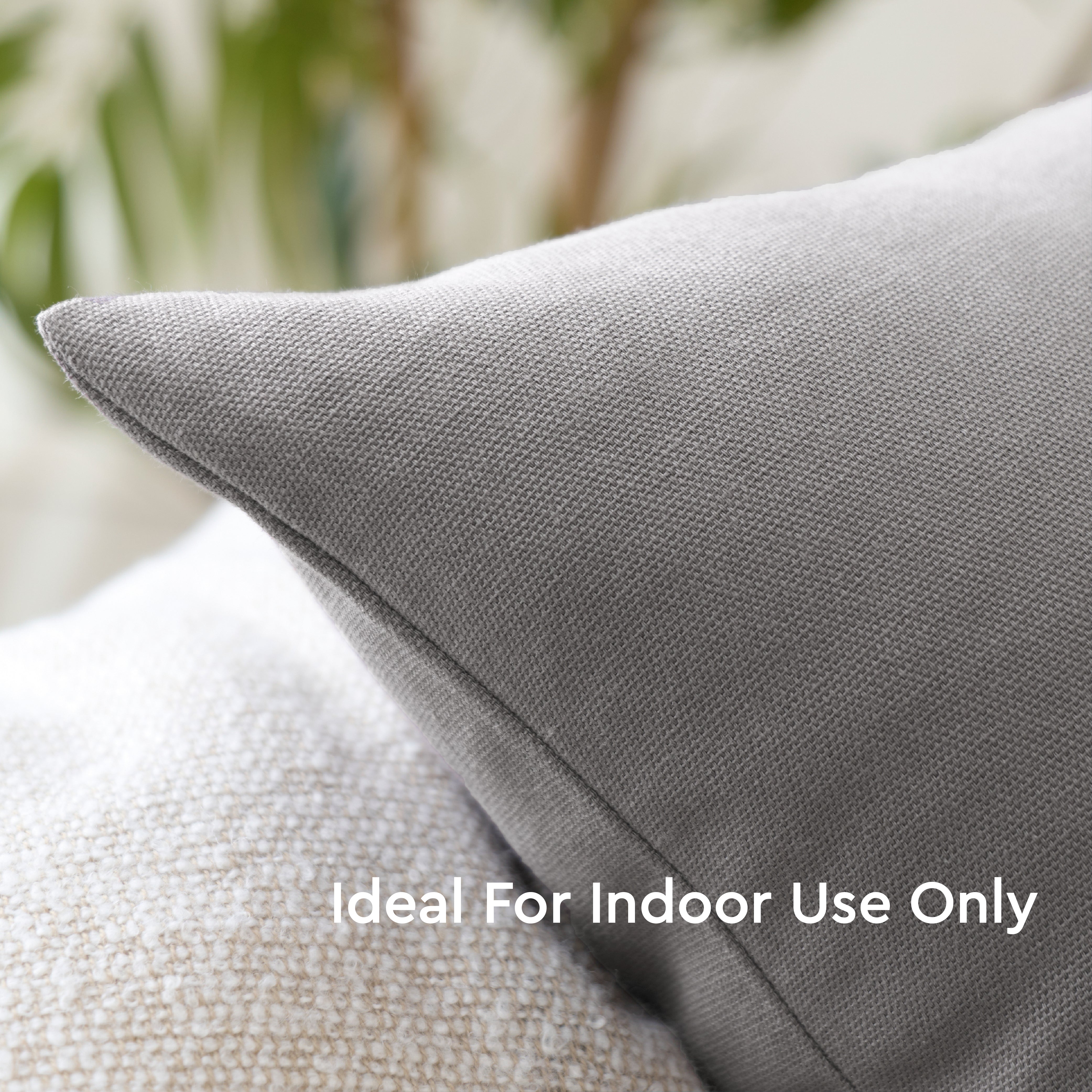 Canvas Grey Cushion Cover