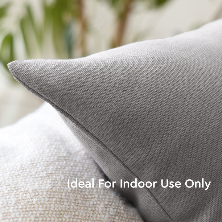 Canvas Grey Cushion Cover