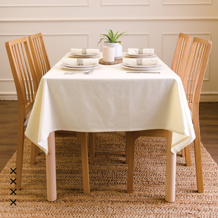 Cotton Natural Table Cloth (Pack of 1)