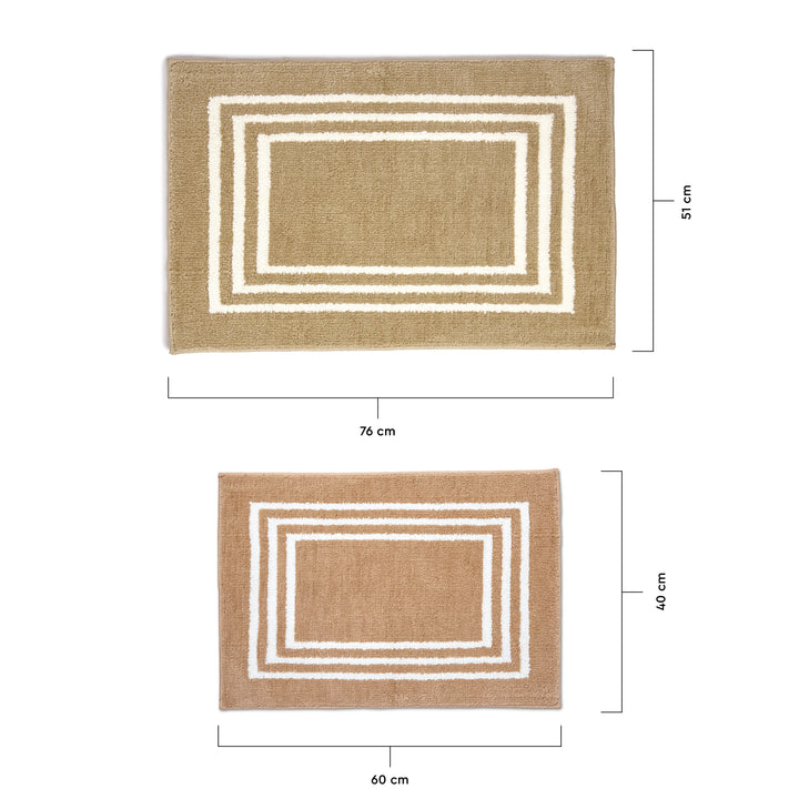 Microfibre Beige Bathmat (Pack of 1)