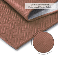 Quilted Velvet Bronze Table Runner