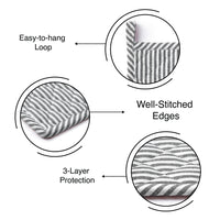 Cotton Ticking Black Pot Holders (Pack of 2)