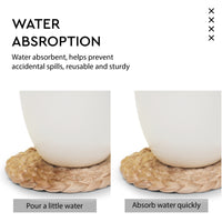 Jute Natural Bleach Coaster (Pack of 6)