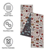 Cotton Espresso Table Runner+Placemat (Pack of 5)