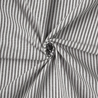 Cotton Ticking Black Table Runner (Pack of 1)