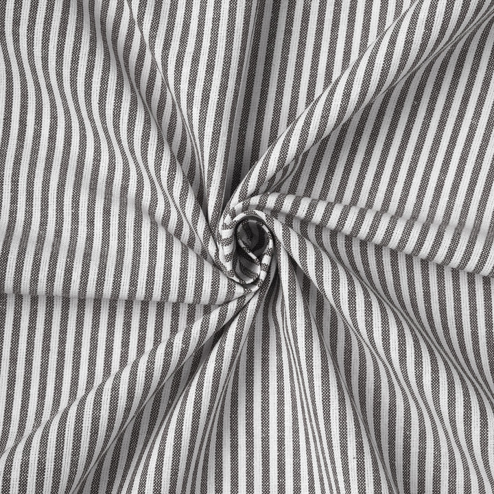 Cotton Ticking Black Table Runner (Pack of 1)