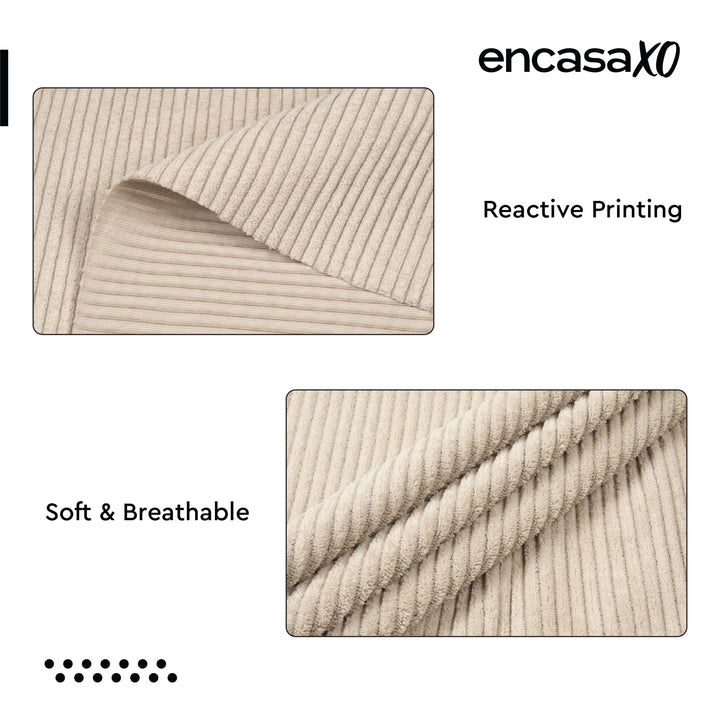 Corduroy Fabric by the Meter, 59" Wide Premium 238 GSM Polyester Upholstery & Sewing Material, Soft Ribbed Fabric for Sofa/Cushion Covers, Trousers, Curtains & DIY Crafts