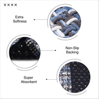 Cotton Blue Bathmat (Pack of 1)