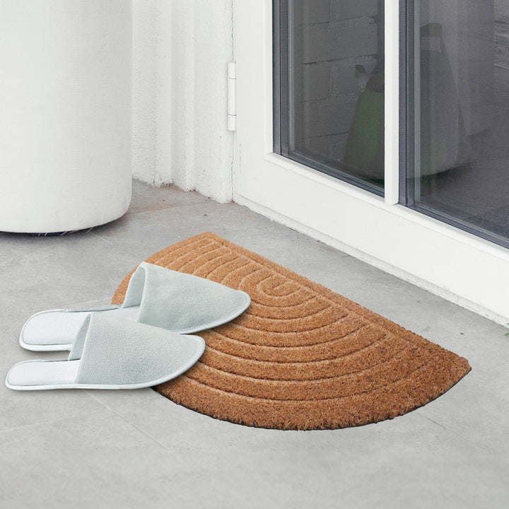 Coir Door Mats for Home Entrance Thick Anti-slip Welcome Doormat with PVC Back | Ideal for Indoor, Outdoor, Patio, Home and Office | Durable and Easy to Clean