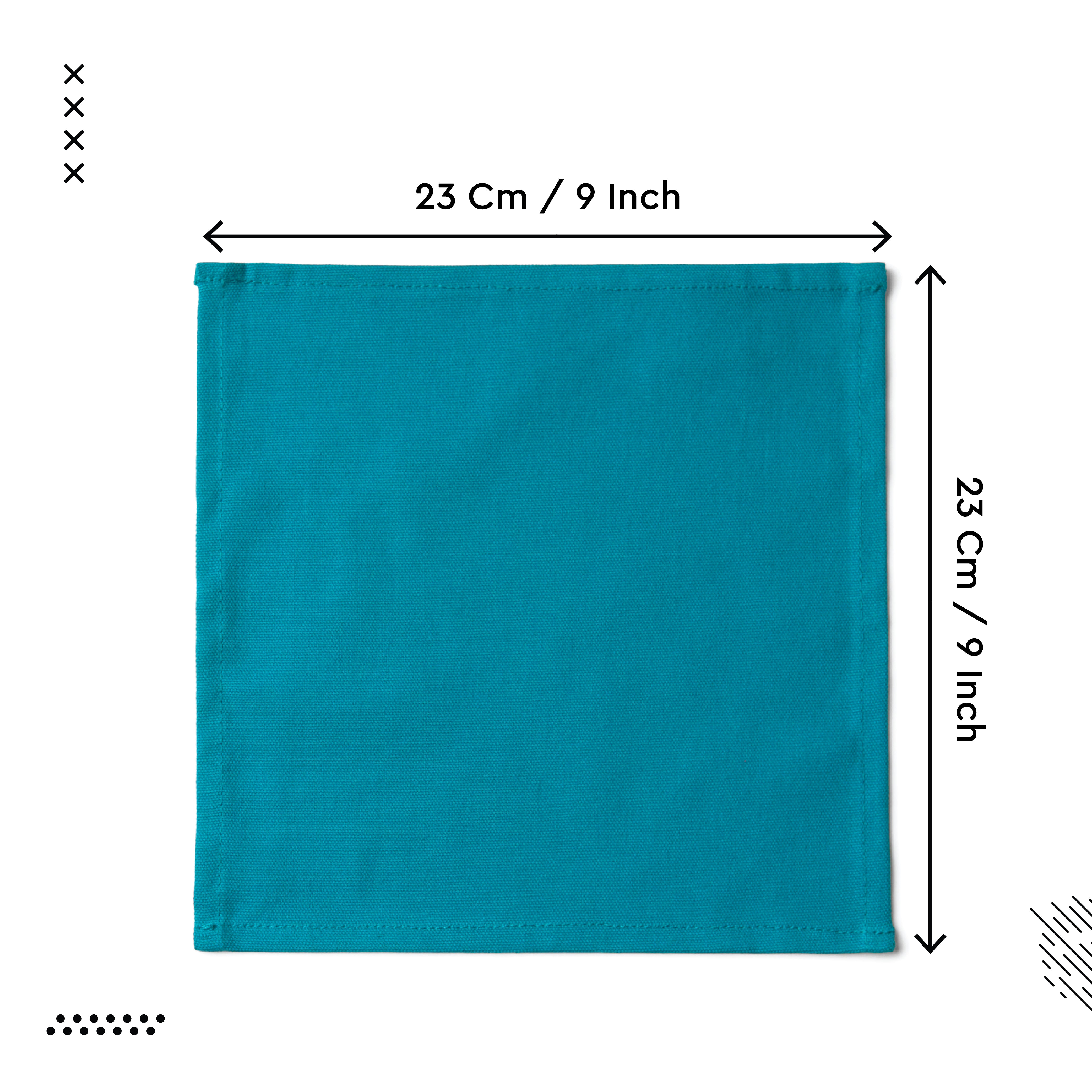 Cotton Azul Blue Table Napkins (Pack of 12)