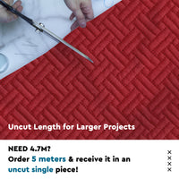 Quilted Polyester Fabric Red Fabric