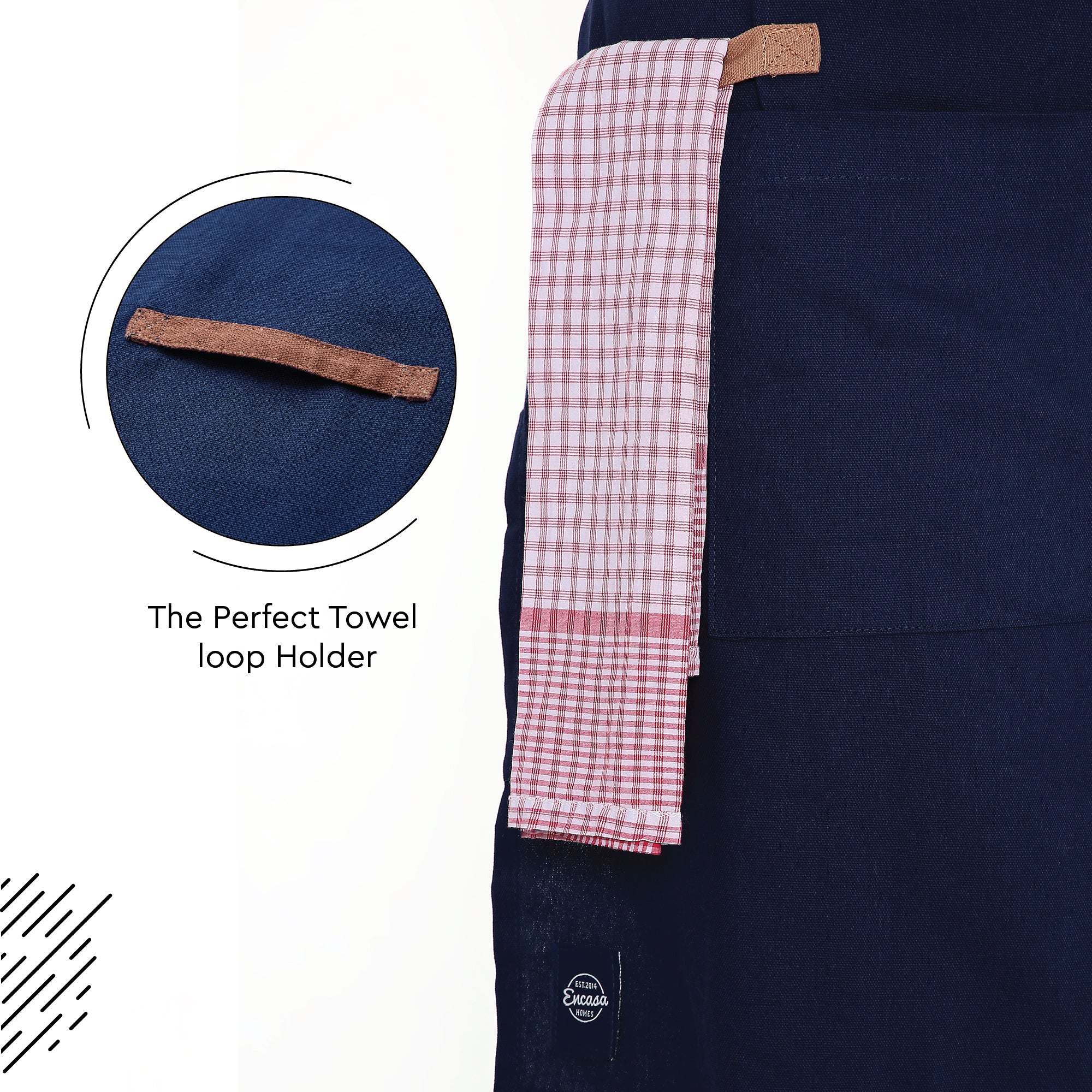 Cotton Scotch Blue Apron (Pack of 1)
