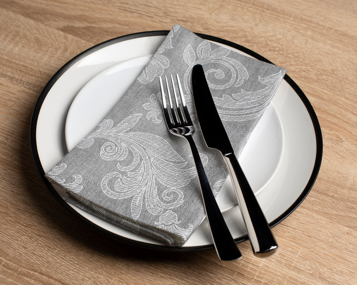 Cotton Grey Table Napkins (Pack of 6)