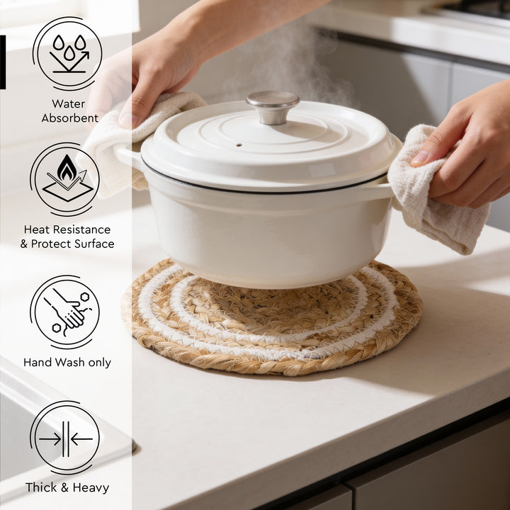 Jute Off White & Jute Natural Bleach Trivet