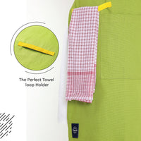 Cotton Lime Green Apron (Pack of 1)
