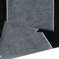 Cotton Black & Denim Table Runner (Pack of 1)