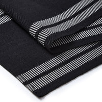 Cotton Ladder Black Table Runner (Pack of 1)
