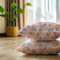 Micro Big Triangles Apricot Cushion Cover