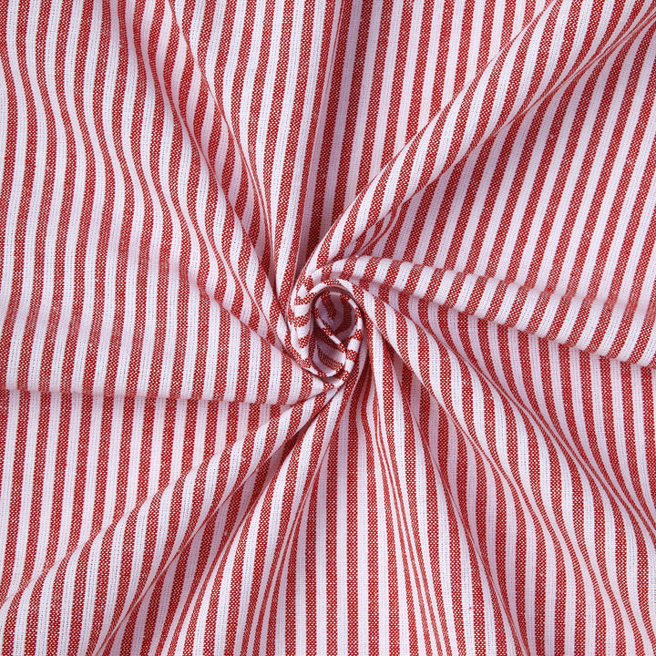 Cotton Ticking Red Table Runner (Pack of 1)