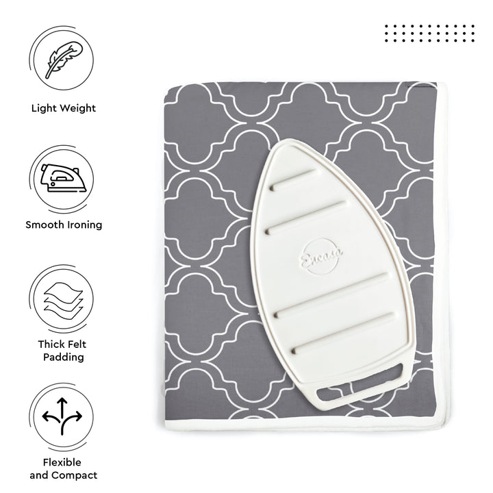 20s Sheeting Grey Tiles Ironing Mat (Pack of 1)