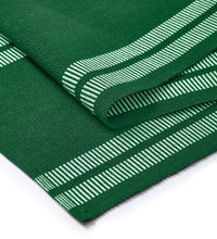 Cotton Ladder Dk Green Table Runner (Pack of 1)