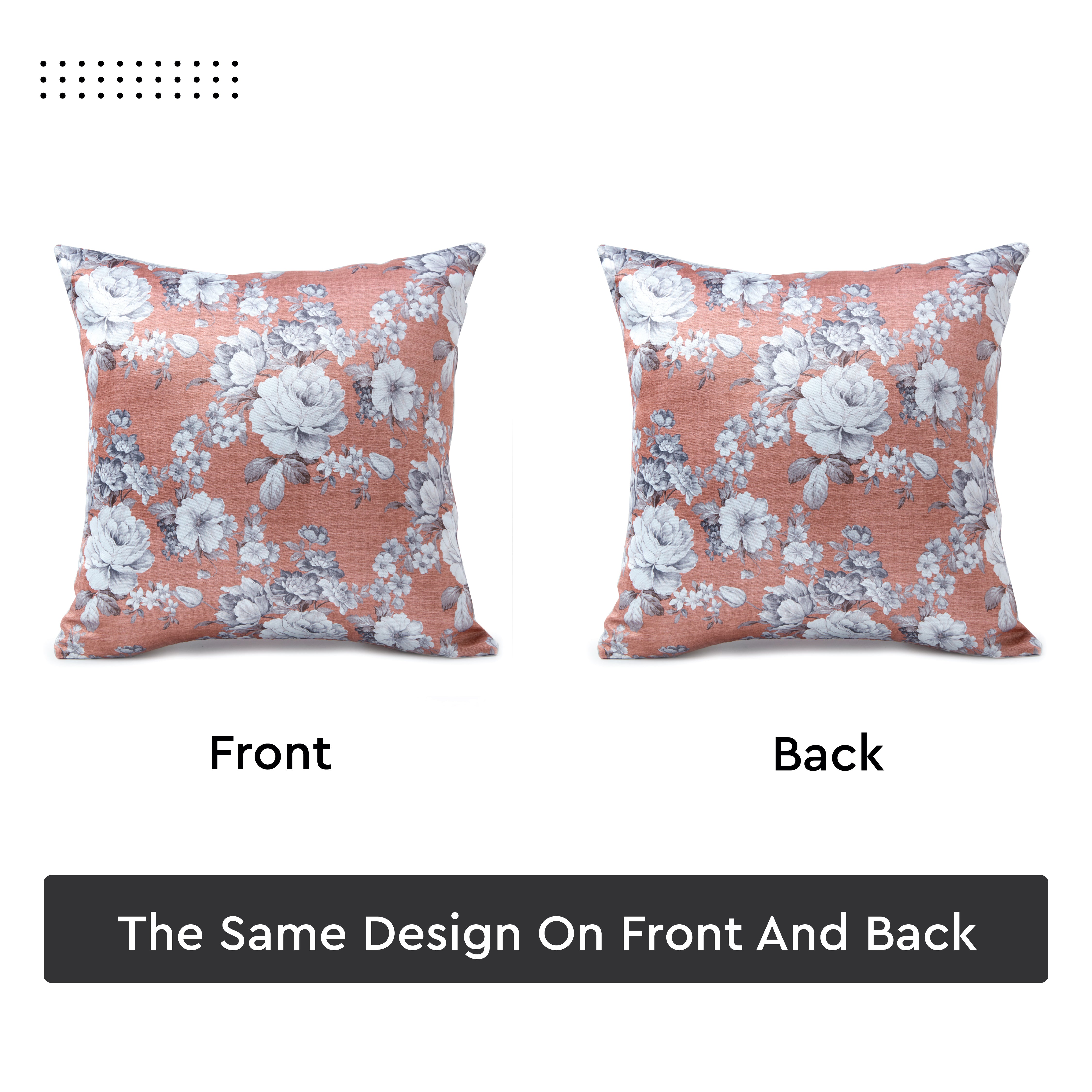 Blackout Polyester F4 English Rose Cushion Cover