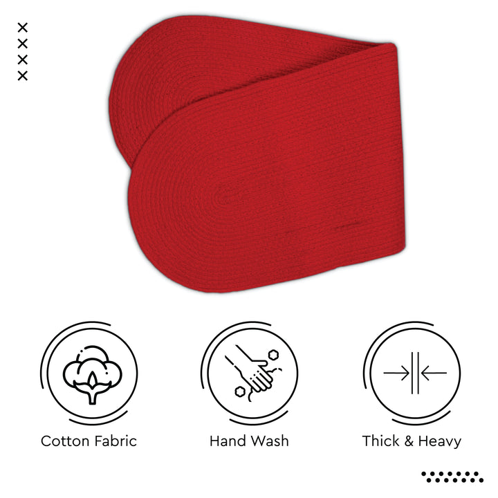 Cotton Red Table Runner (Pack of 1)