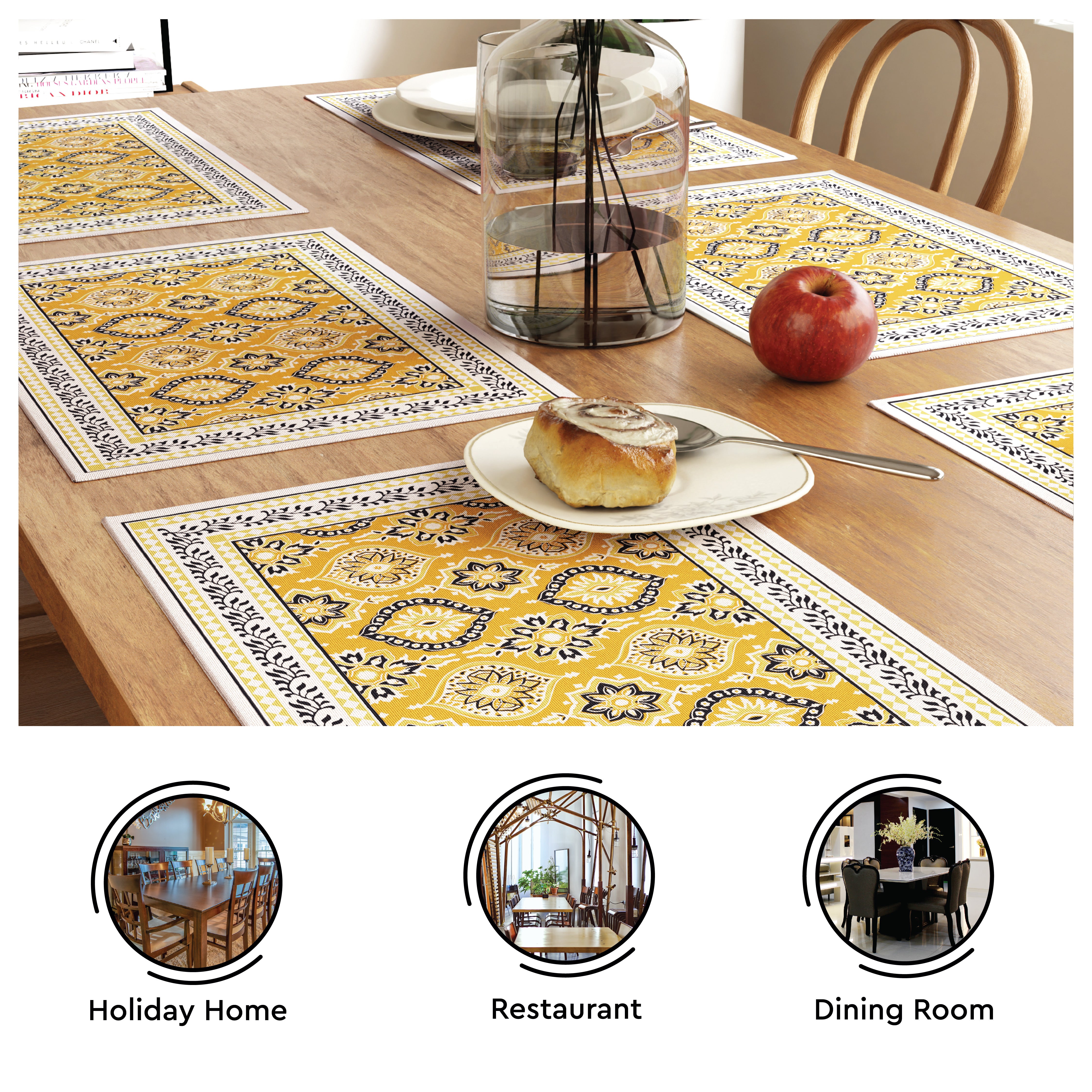Cotton Yellow-03 Placemat (Pack of 6)