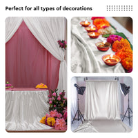 Satin Polyester Silk White Fabric