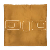 Dupion Silk Chain Gold Cushion Cover (Pack of 2)