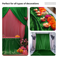 Satin Polyester Silk Leaf Green Fabric