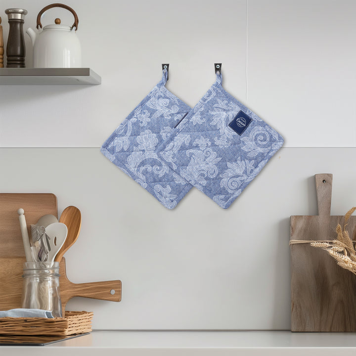 Cotton Blue Potholder (Pack of 2)