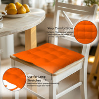 Cotton Orange Chairpad (Pack of 2)