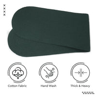 Cotton Dark Green Table Runner (Pack of 1)