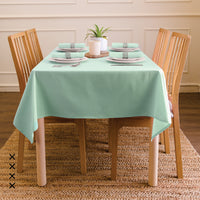 Cotton Mint Green Table Cloth (Pack of 1)