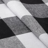 Cotton Buffalo Black Checks Table Runner (Pack of 1)